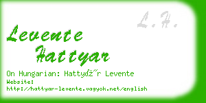 levente hattyar business card